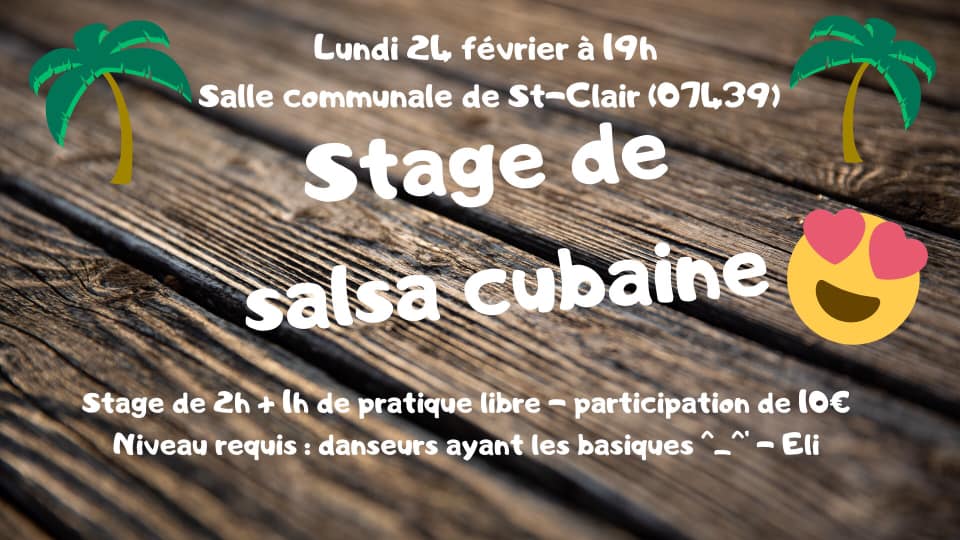 Stage de salsa cubaine avec Eli