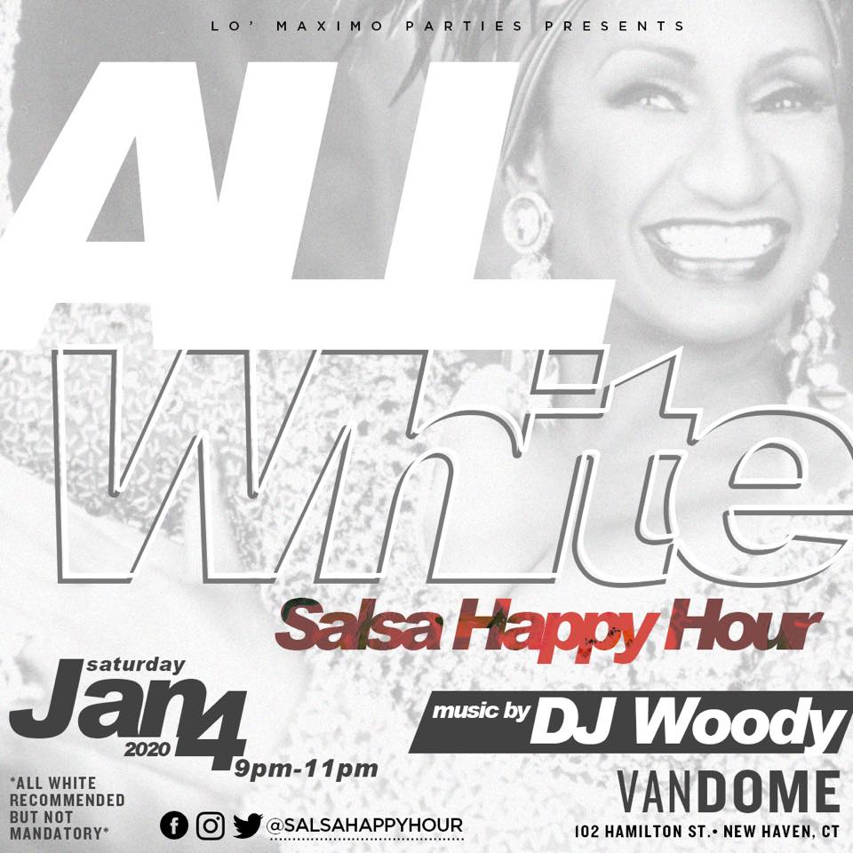 All White Salsa Happy Hour