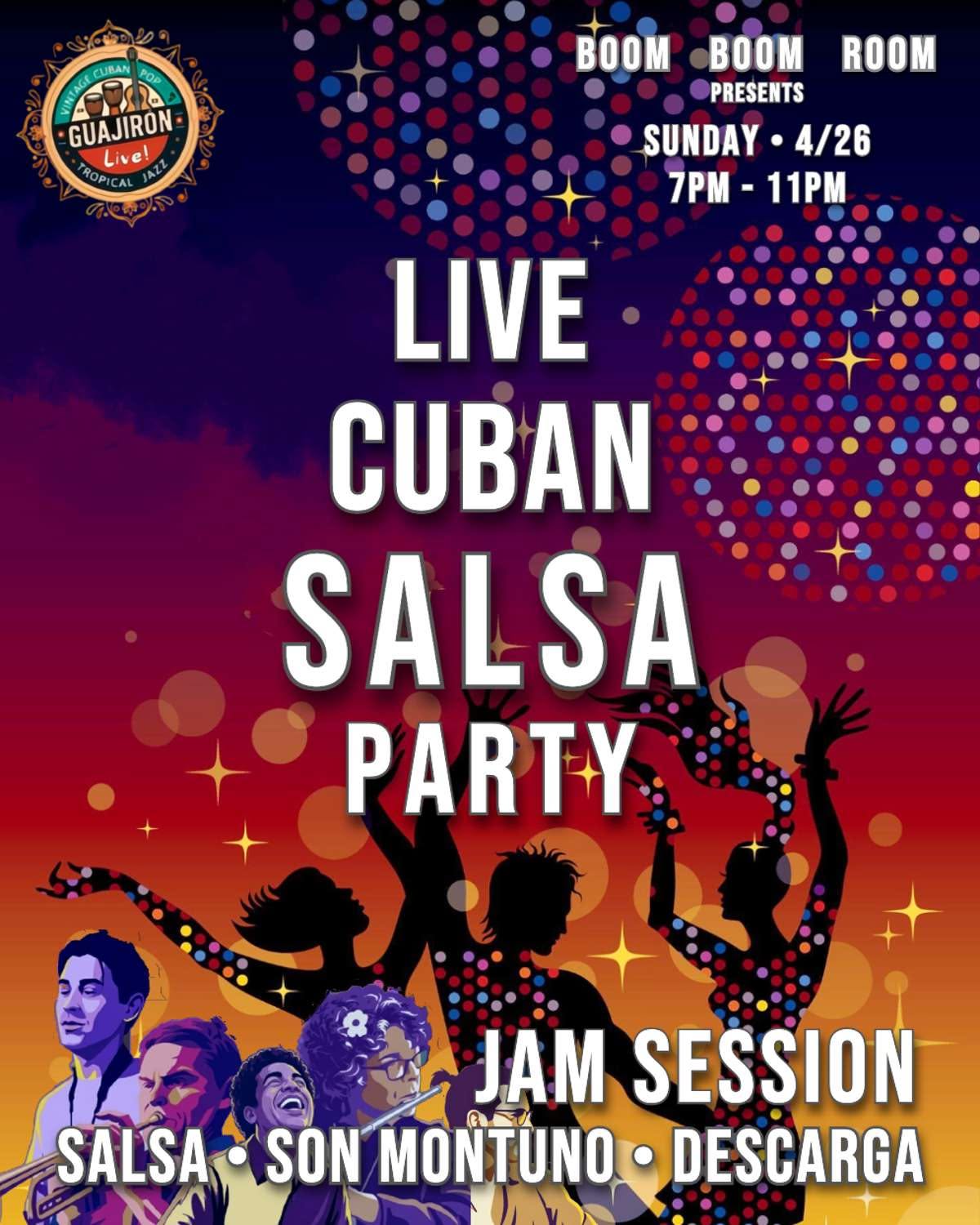 LIVE CUBAN SALSA PARTY (no cover charge)