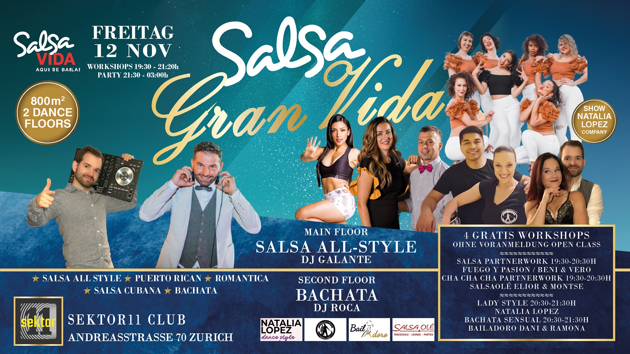 Salsavida GRAN VIDA NIGHT SALSA ALL-STYLE and BACHATA