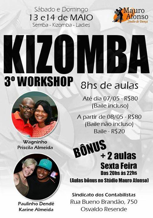 3º Workshop de Kizomba em Uberlândia