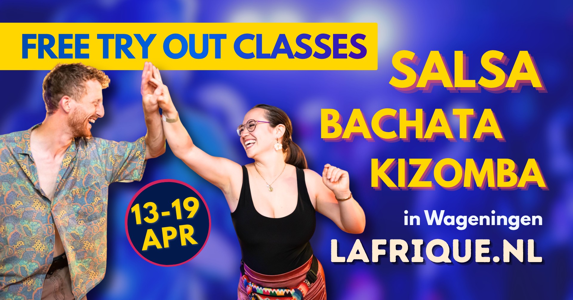 FREE try out classes Salsa Bachata Kizomba Gratis proeflessen in Wageningen