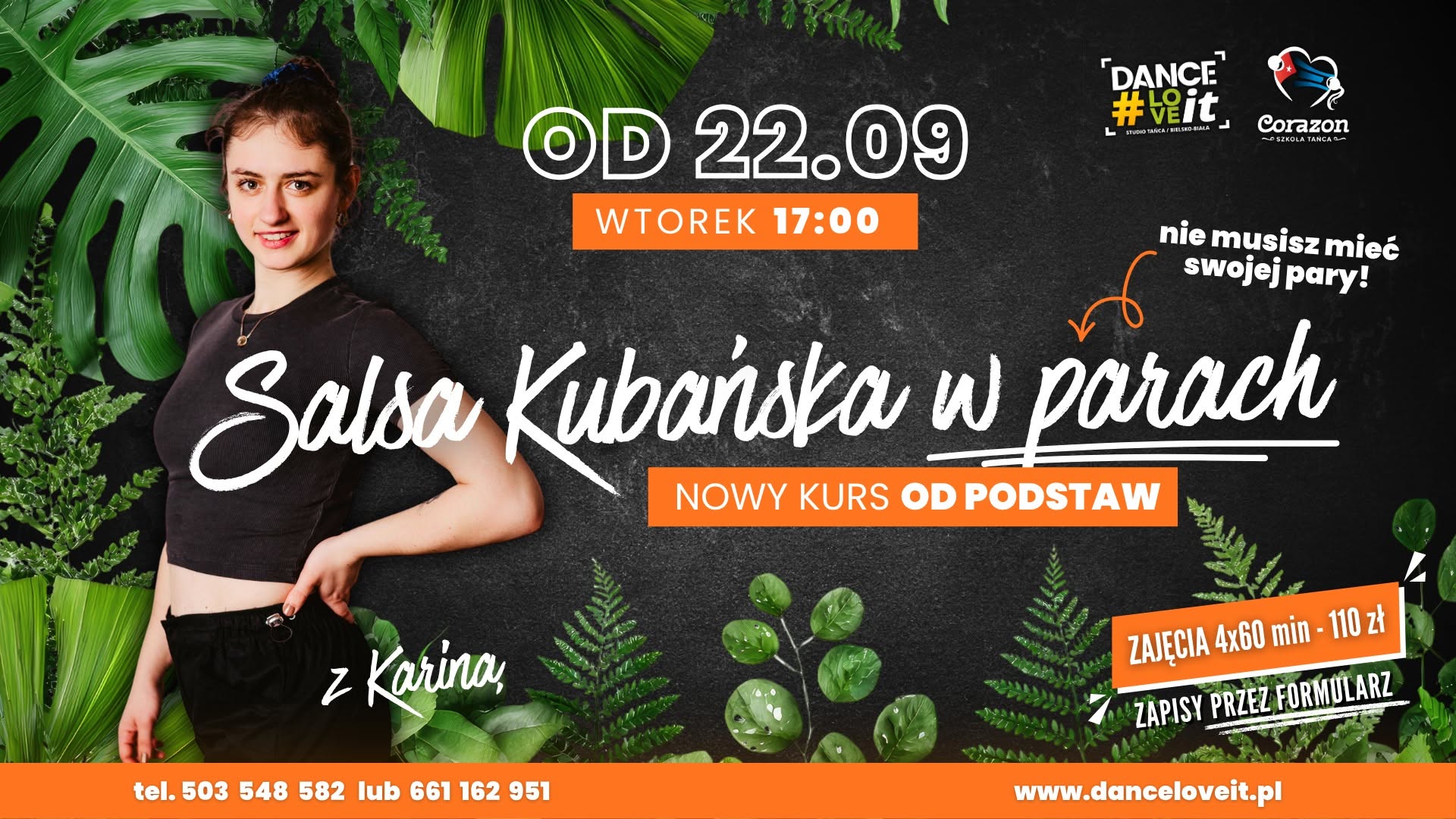 Salsa Kubańska w parach (nie tylko dla par!) - NOWY KURS OD PODSTAW