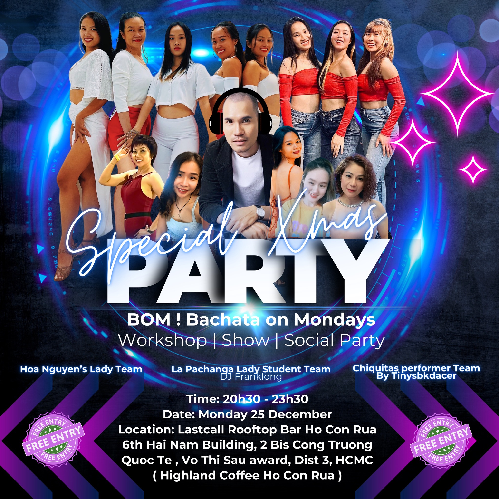 Xmas Special Party - BOM Bachata on Monday night 25 Dec