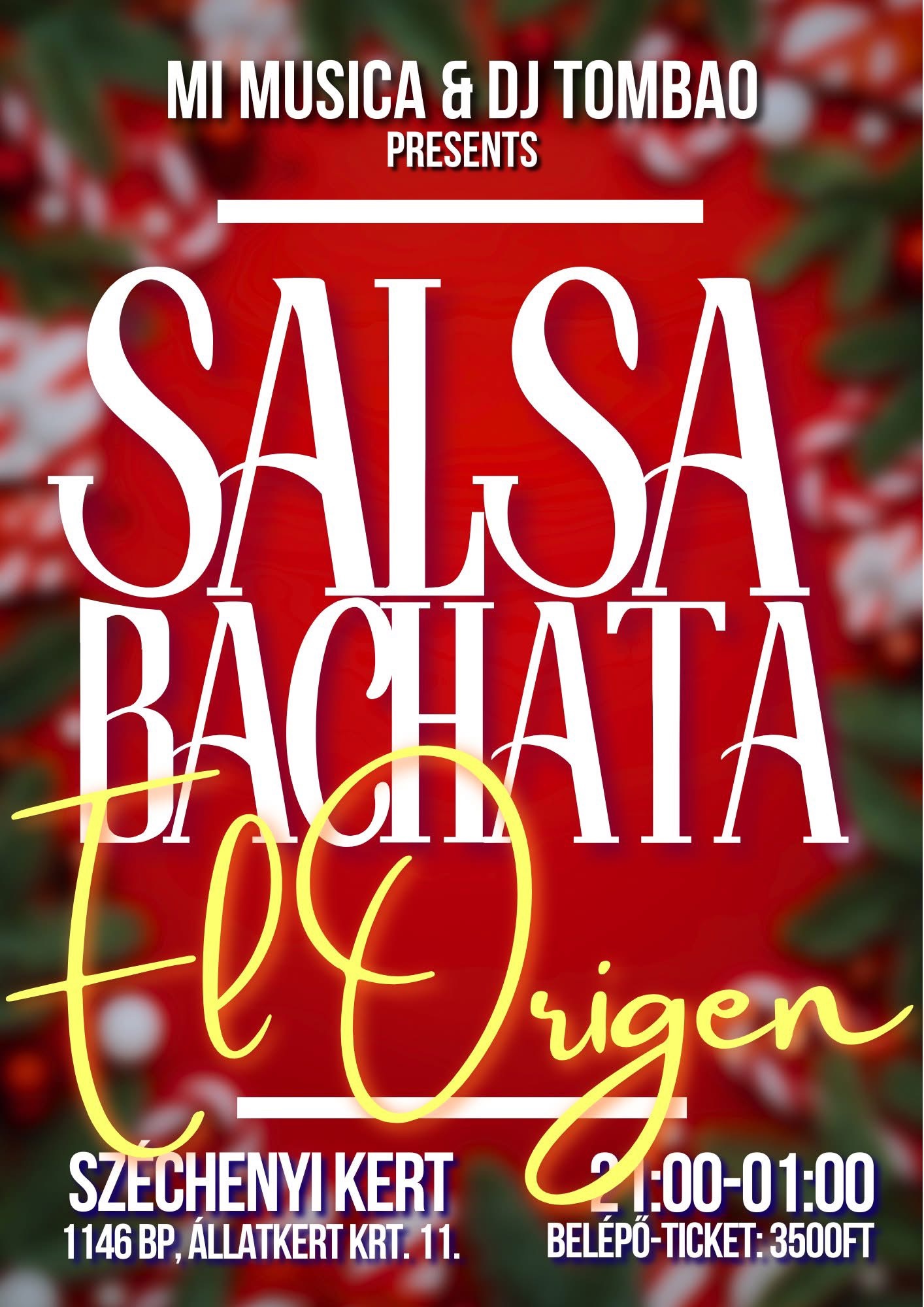 Salsa-Bachata Széchenyi Kert party 💃 Széchenyi Kert🕺 01.09 péntek-Friday 🕘 21:00-01:00 ✅ 3500Ft