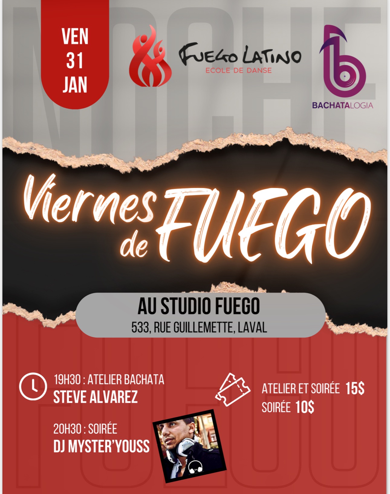 Viernes de Fuego avec Dj Myster Youss