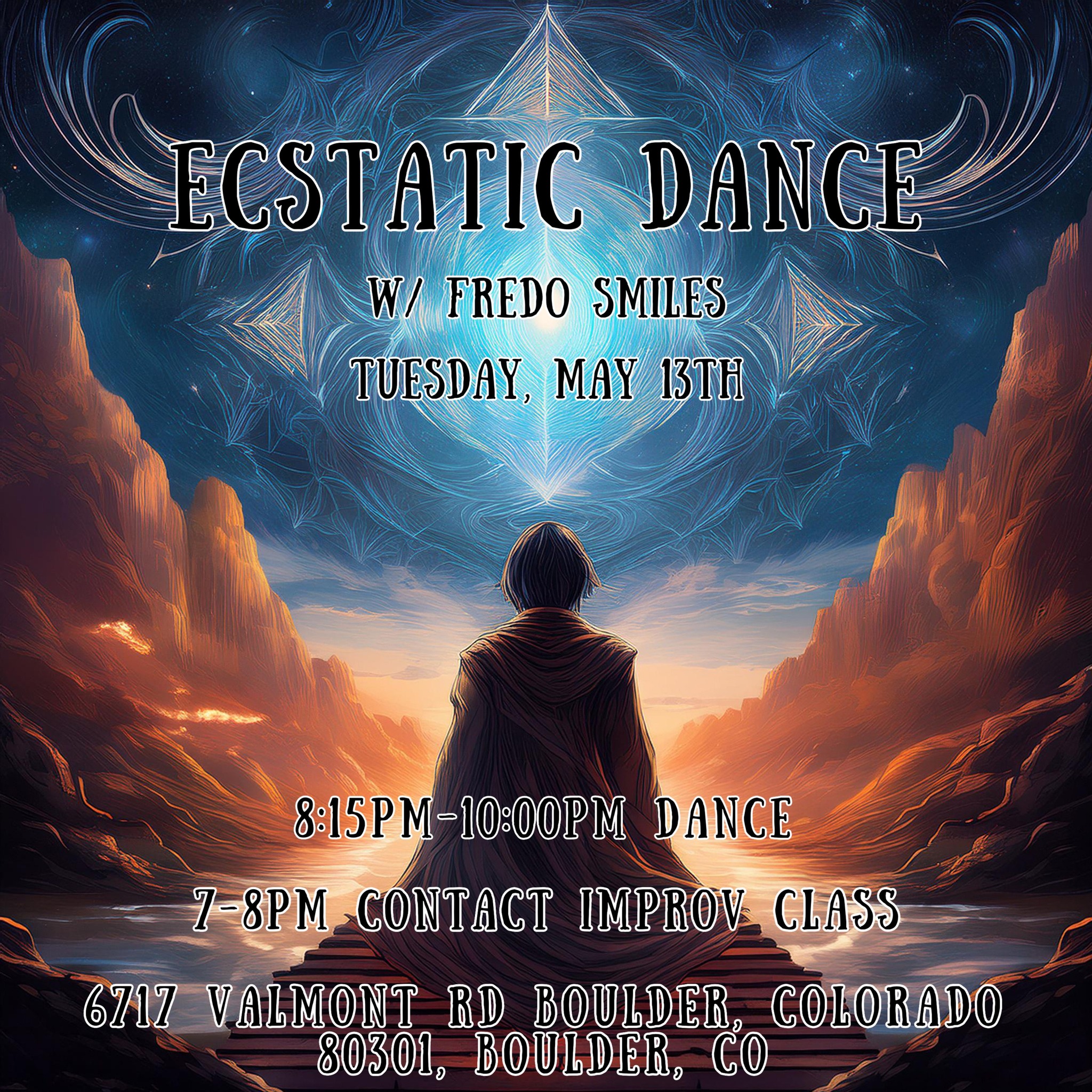 Boulder Dance Jams Ecstatic Movement Tribe with Artist Fredo Smiles & Movement Class