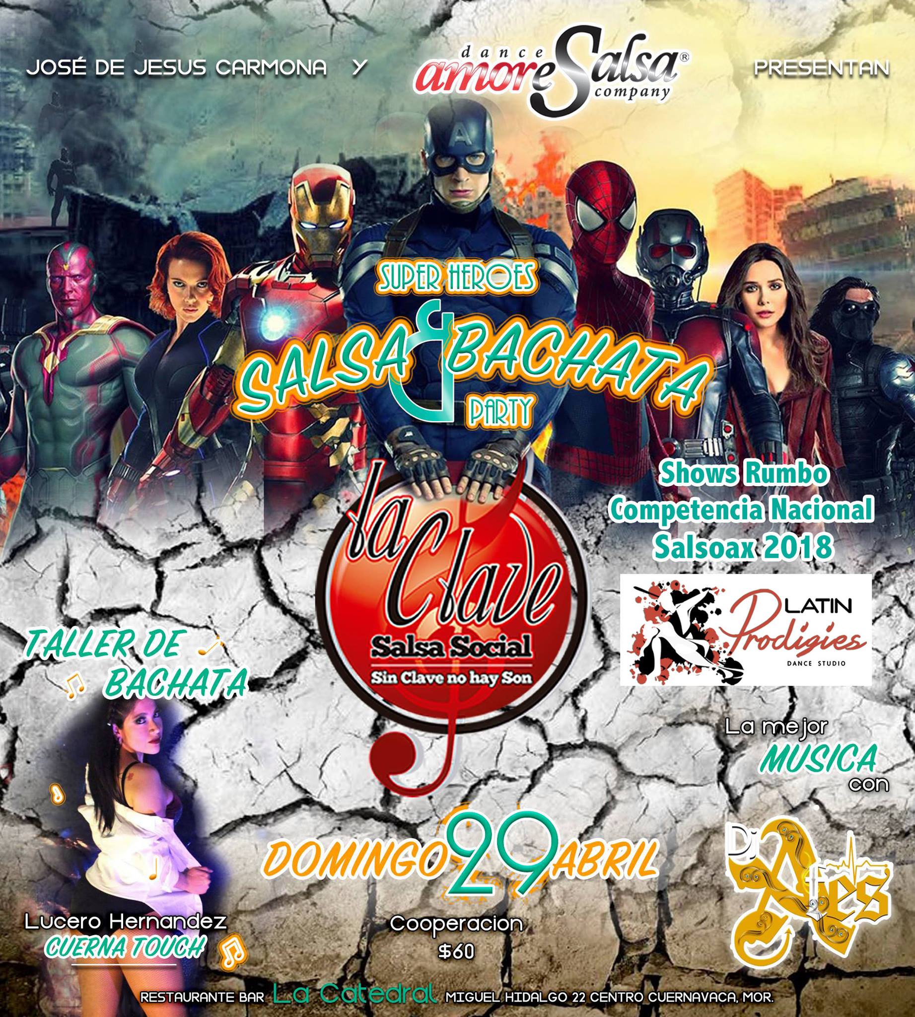 Súper Héroes vs villanos salsa & bachata party