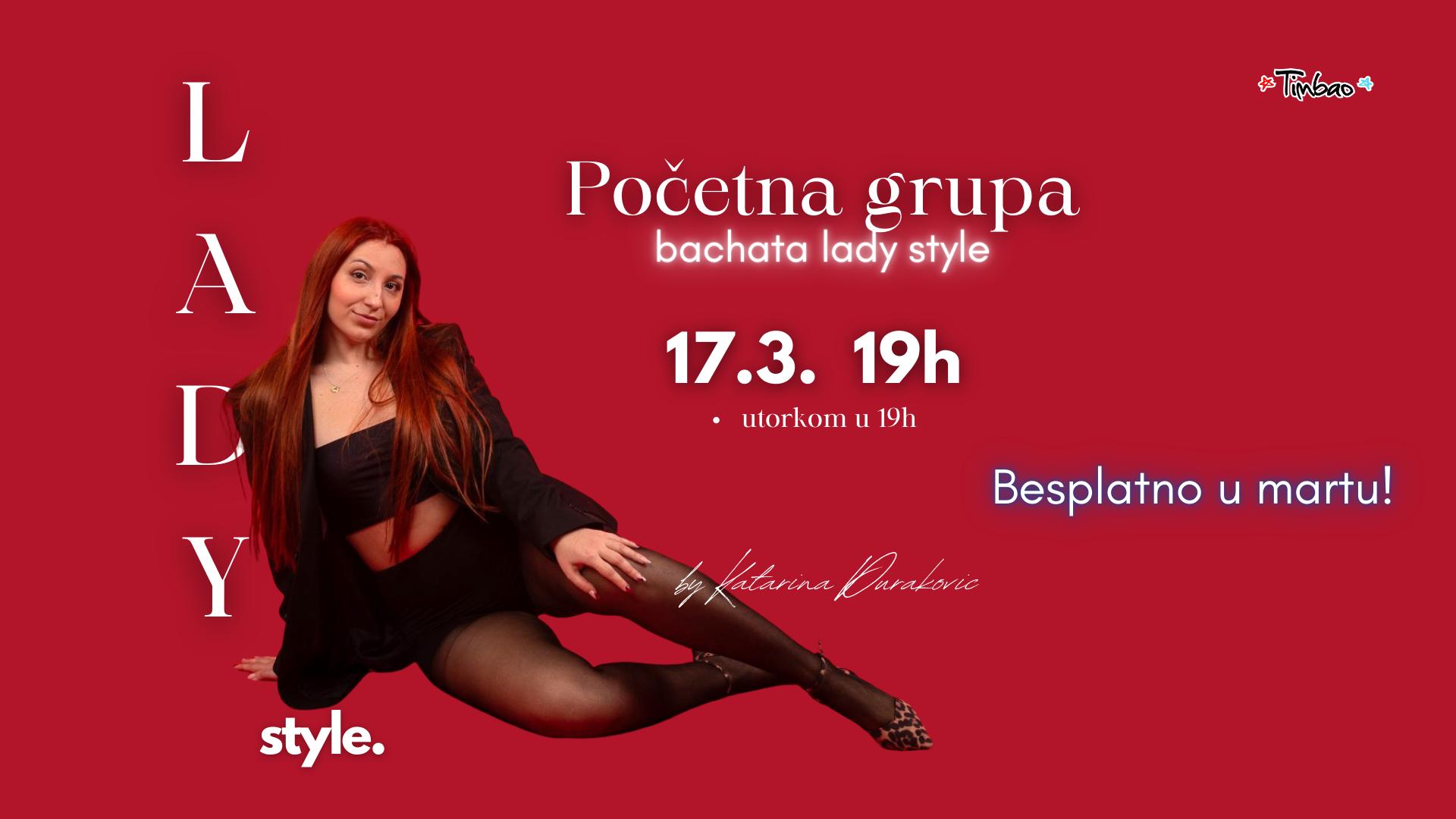Bachata Lady Style Početna grupa Utorak 17.3. u 19h Timbao