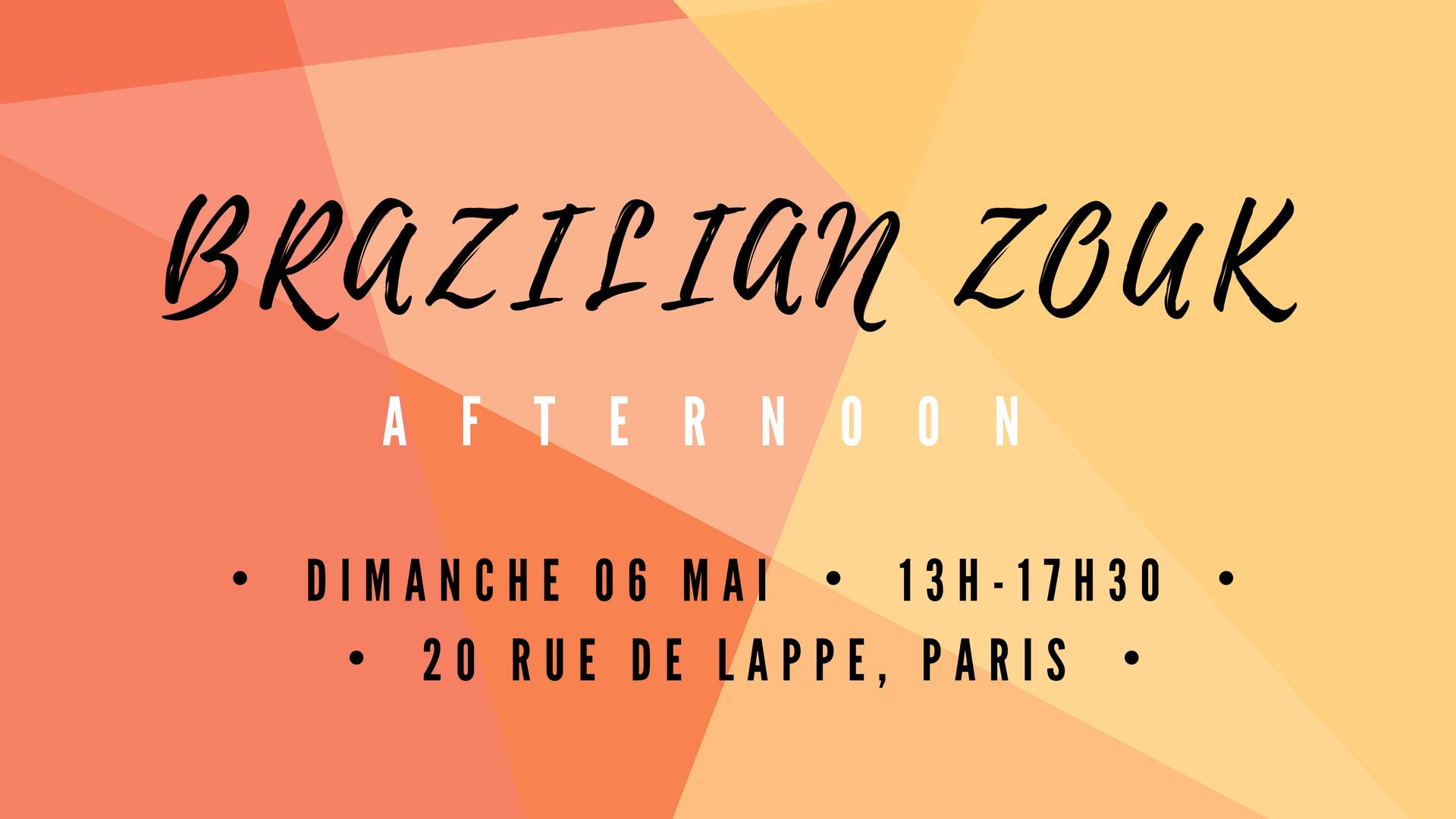 • Brazilian ZOUK Afternoon • Vem Dancar •