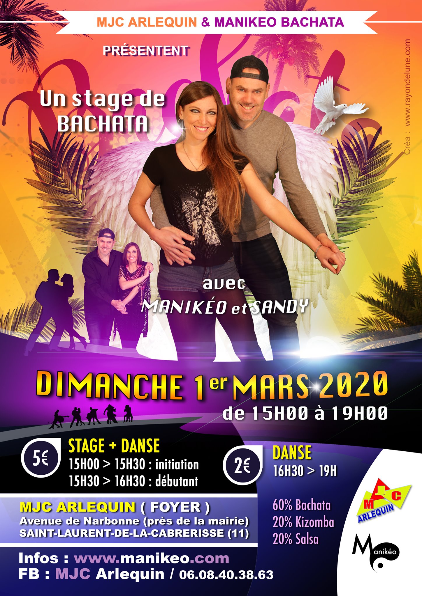 Stage de Bachata à la MJC Arlequin (St laurent de la Cabrerisse)