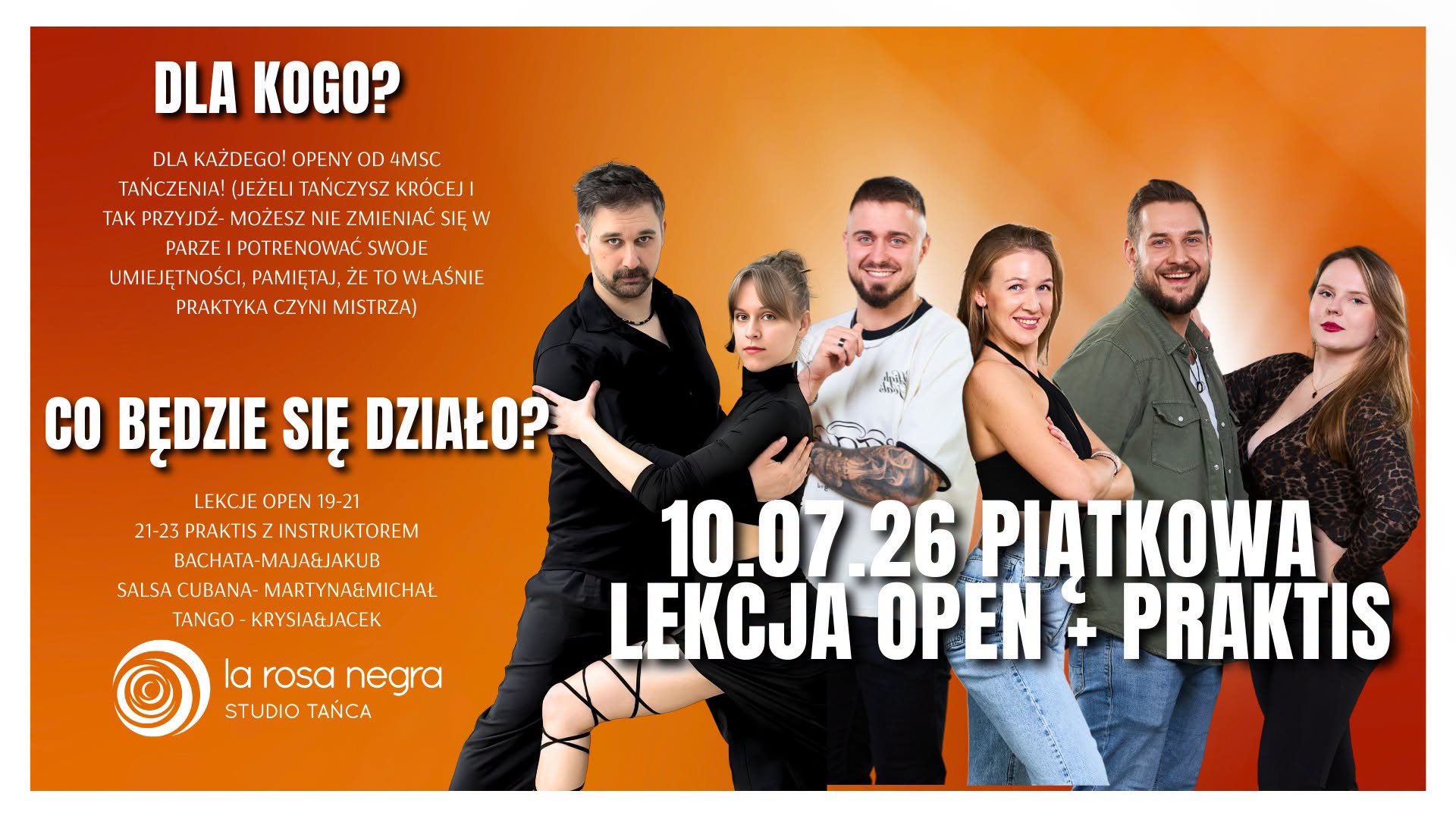 LEKCJE OPEN + PRAKTIS w La Rosa Negra!