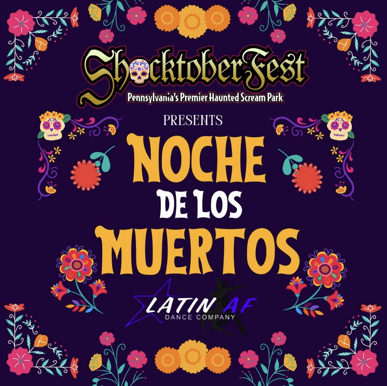 Noche de Los Muertos ๐โจ - FREE for the Family Salsa-Bachata-Cumbia with Latin AF @ Shocktoberfest