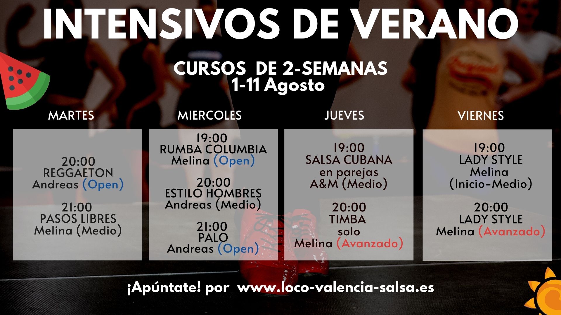 INTENSIVOS EN en AgostO ⭐Salsa Cubana⭐Estilo de Homres y Mujeres⭐Reggeton⭐Timba⭐y más