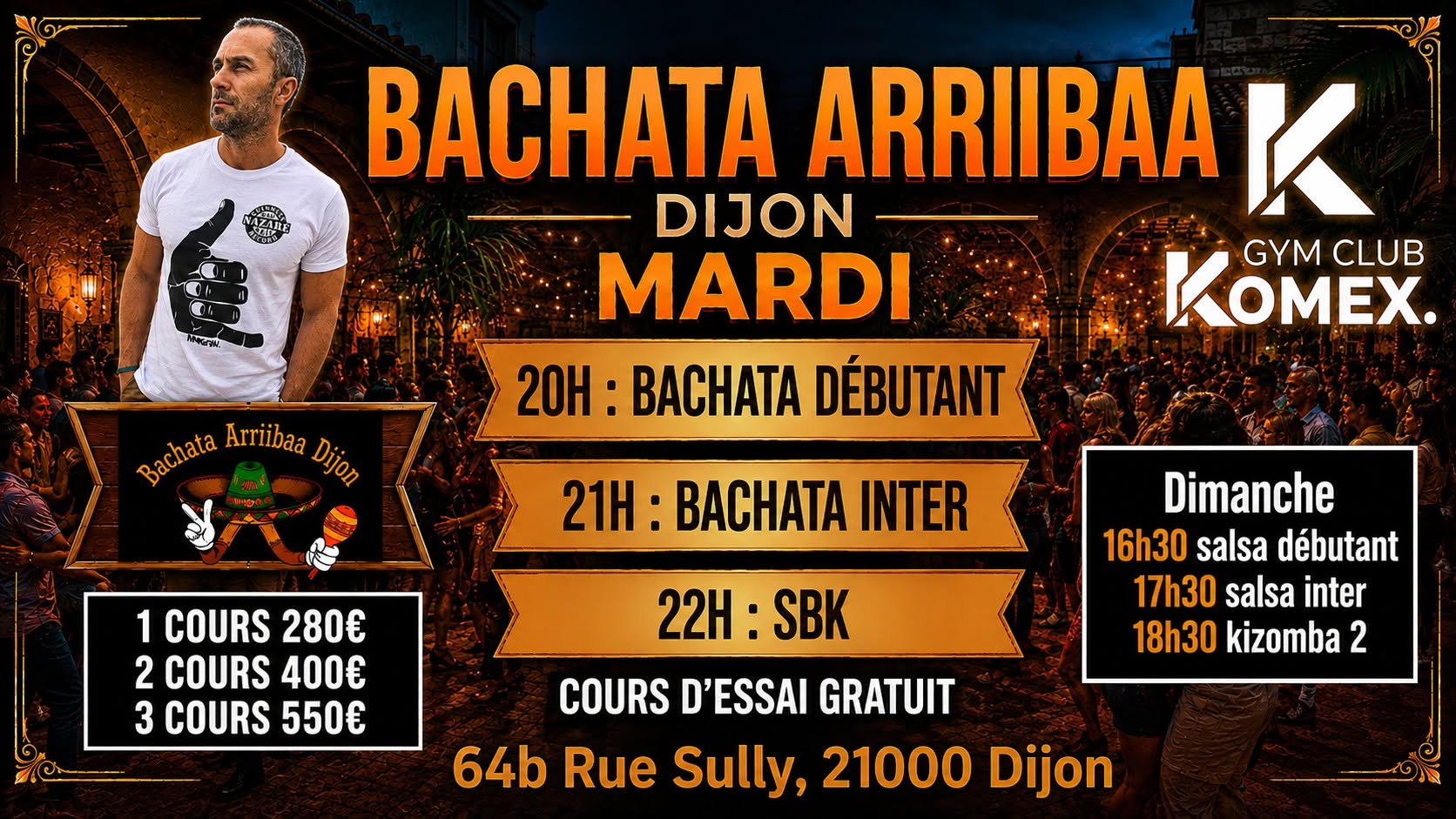 Rentrée SBK Bachata Arriibaa Dijon(Gigafit :komex)