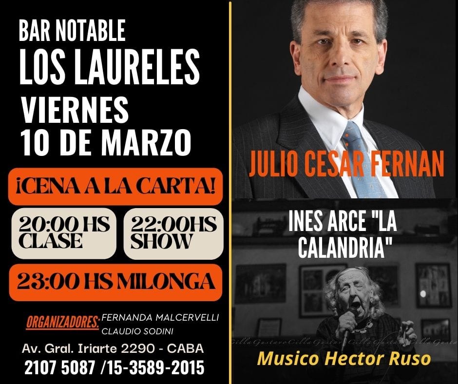 Shows La Calandria, Julio César Fernan músico Ruso Héctor Bar Los Laureles
