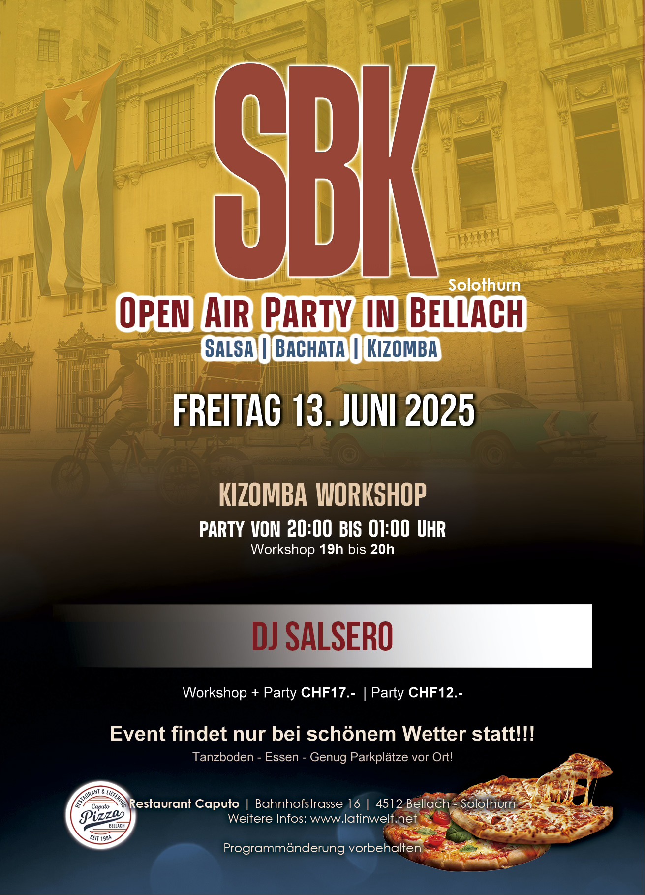 OPEN AIR SALSA, BACHATA, KIZOMBA... PARTY!