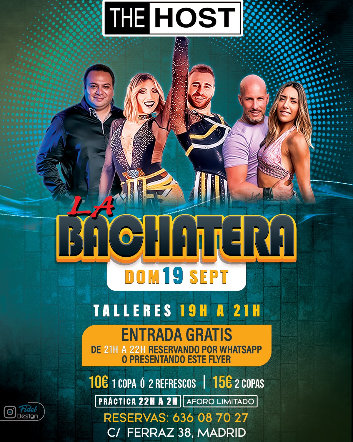 ENTRADA LIBRE ESTE DOMINGO EN LA BACHATERA MADRID - Domingo 19 de Septiembre