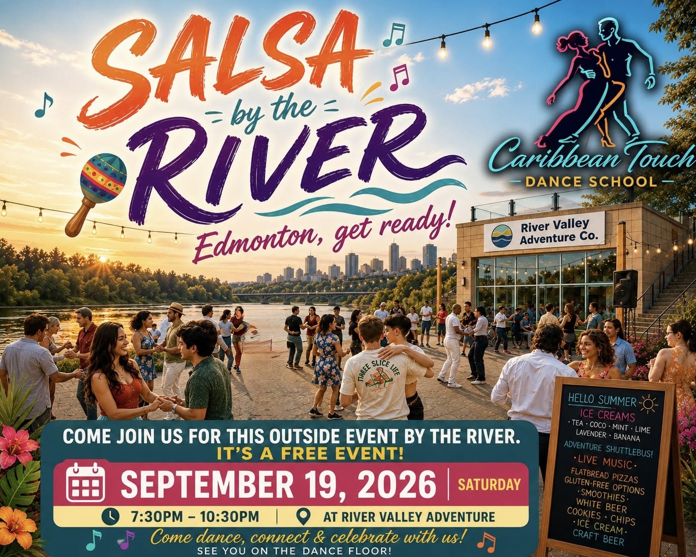 Salsa by the river !! By Caribbean Touch dance studio