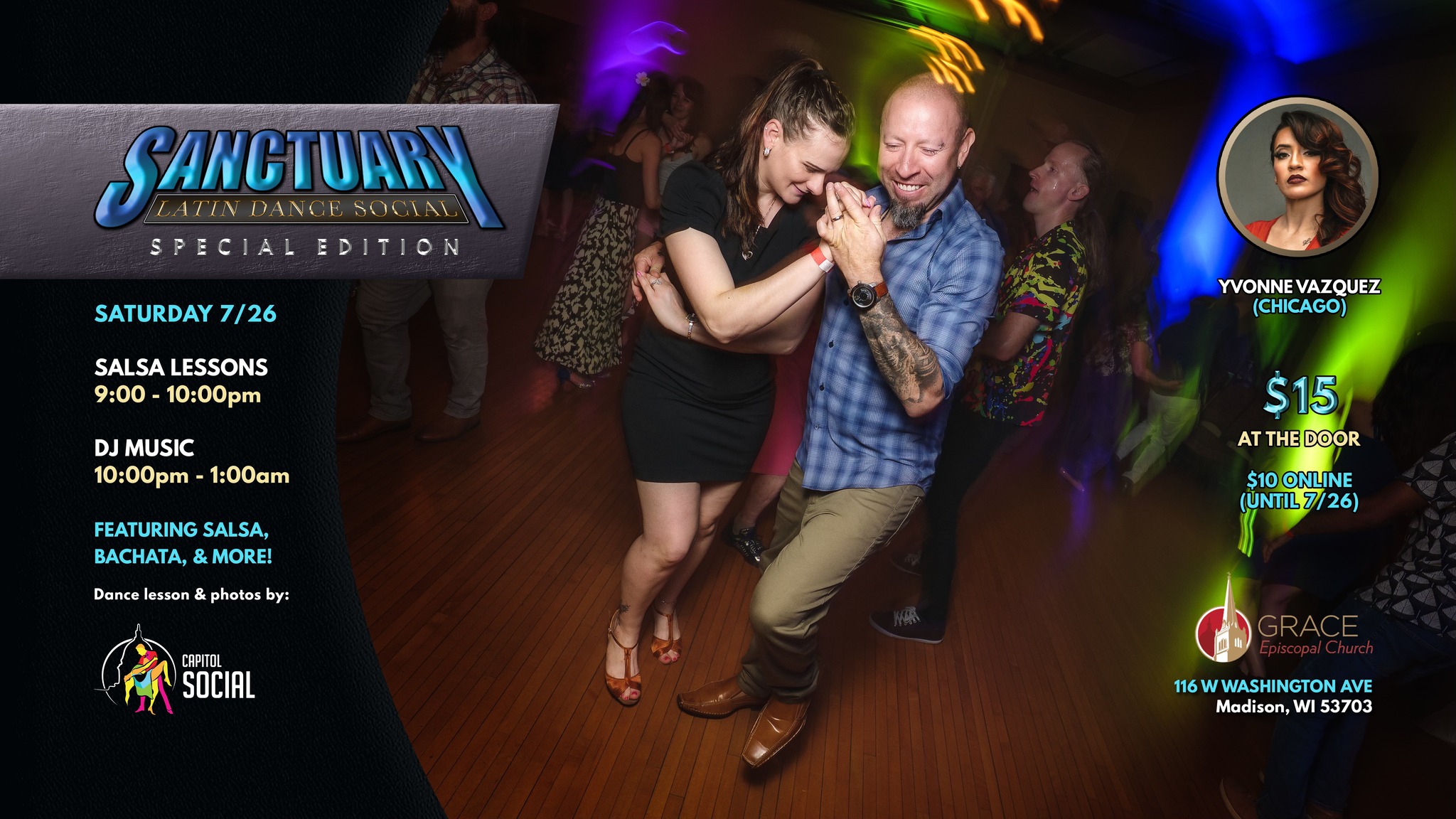SANCTUARY Latin Dance Social ft. YVONNE VAZQUEZ (SAT 7 26 25)