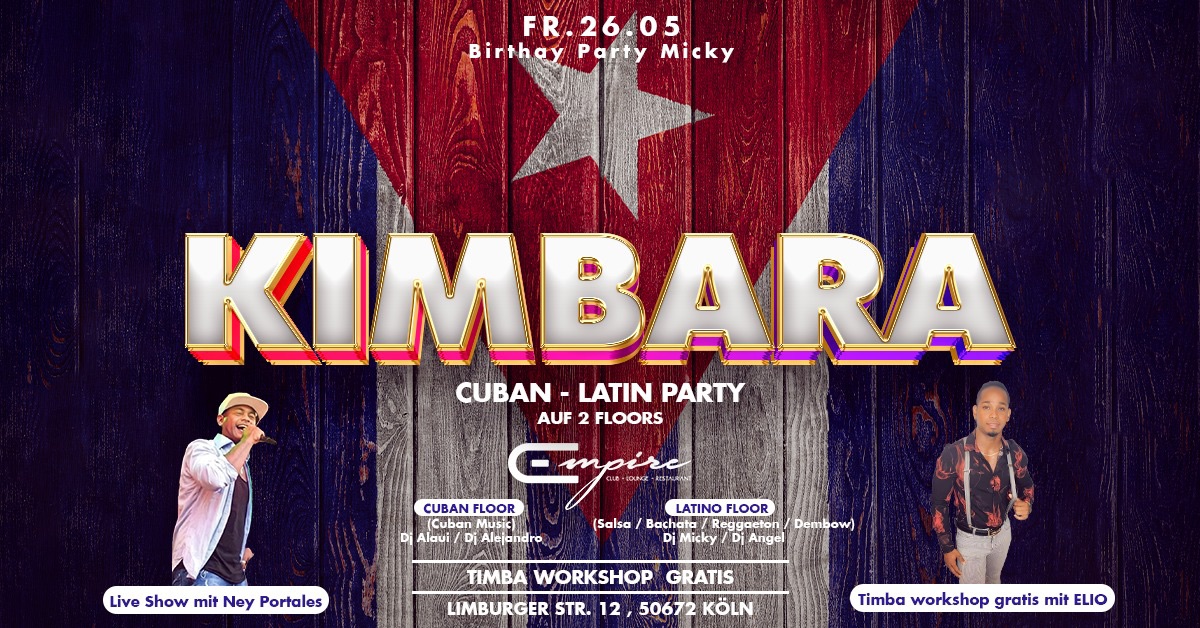 KIMBARA - CUBAN - LATINPARTY FR.26.05.