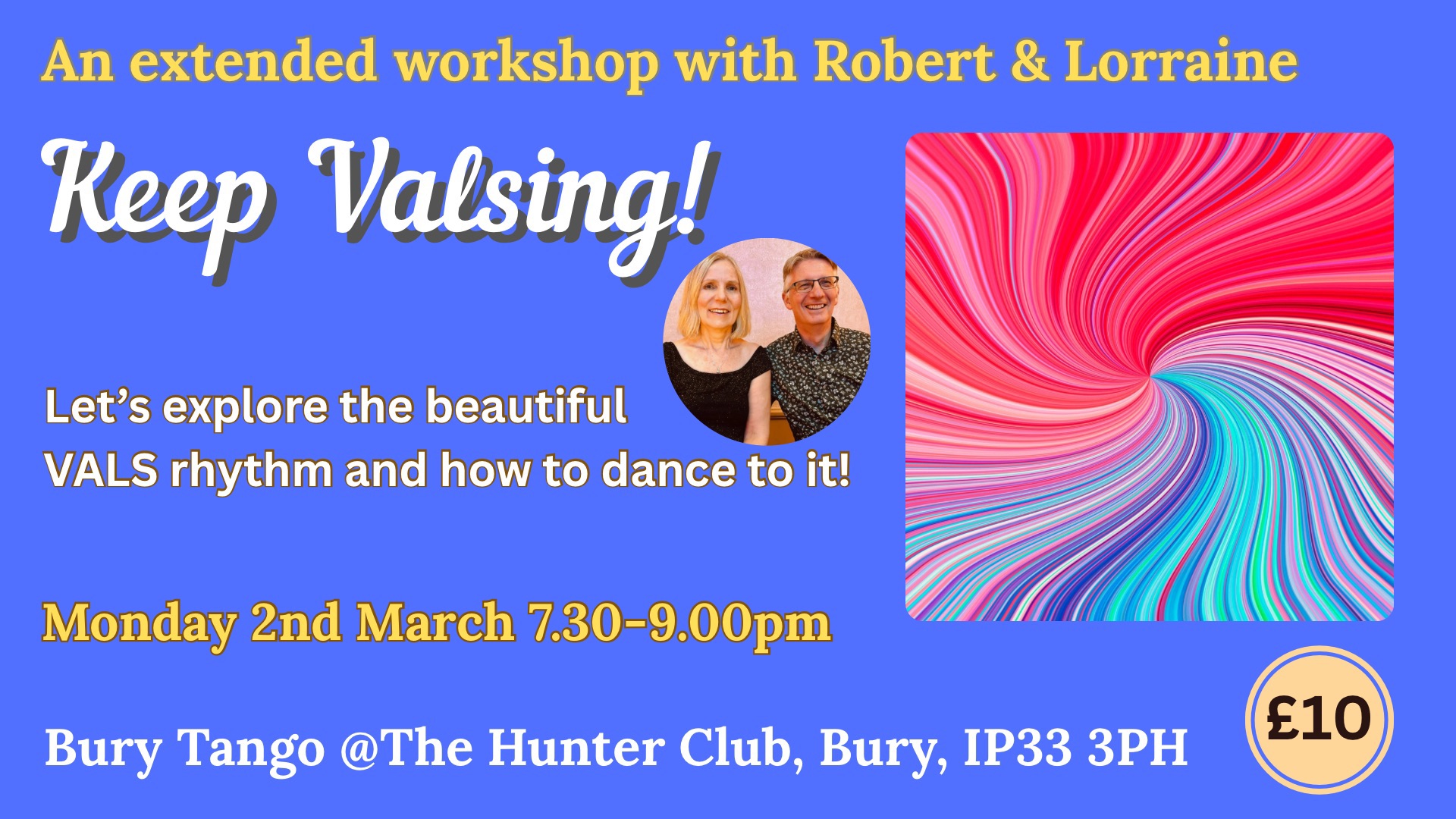 Bury Tango extended workshop - “KEEP VALSING!” with Robert & Lorraine