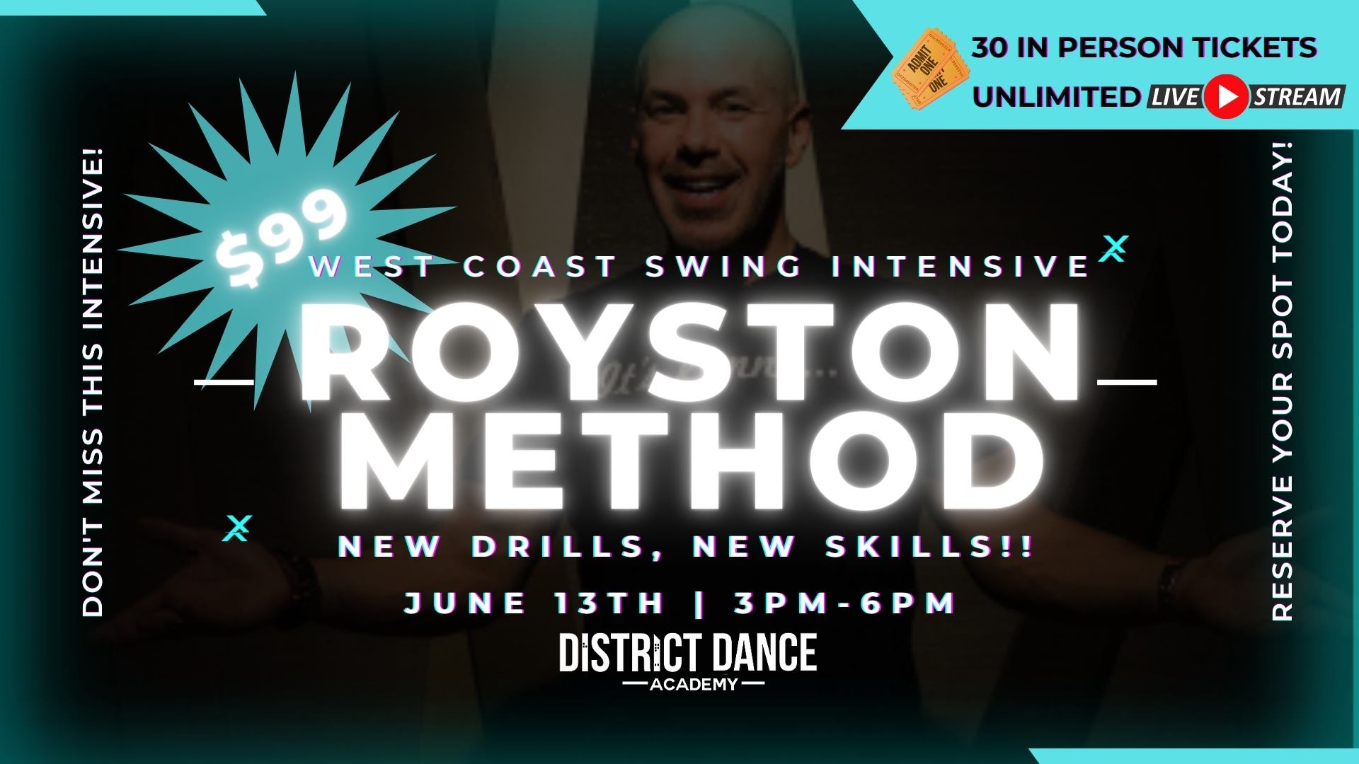 WCSwing Intensive Royston Method: New Drills, New Skills *In Person & Online*