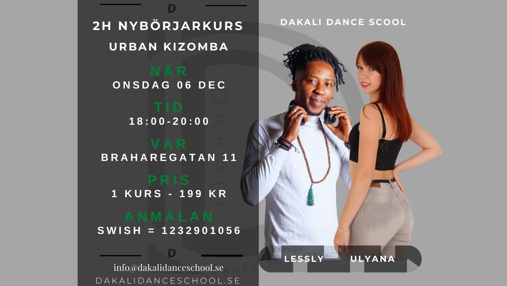2H NYBÖRJARKURS I URBAN KIZOMBA