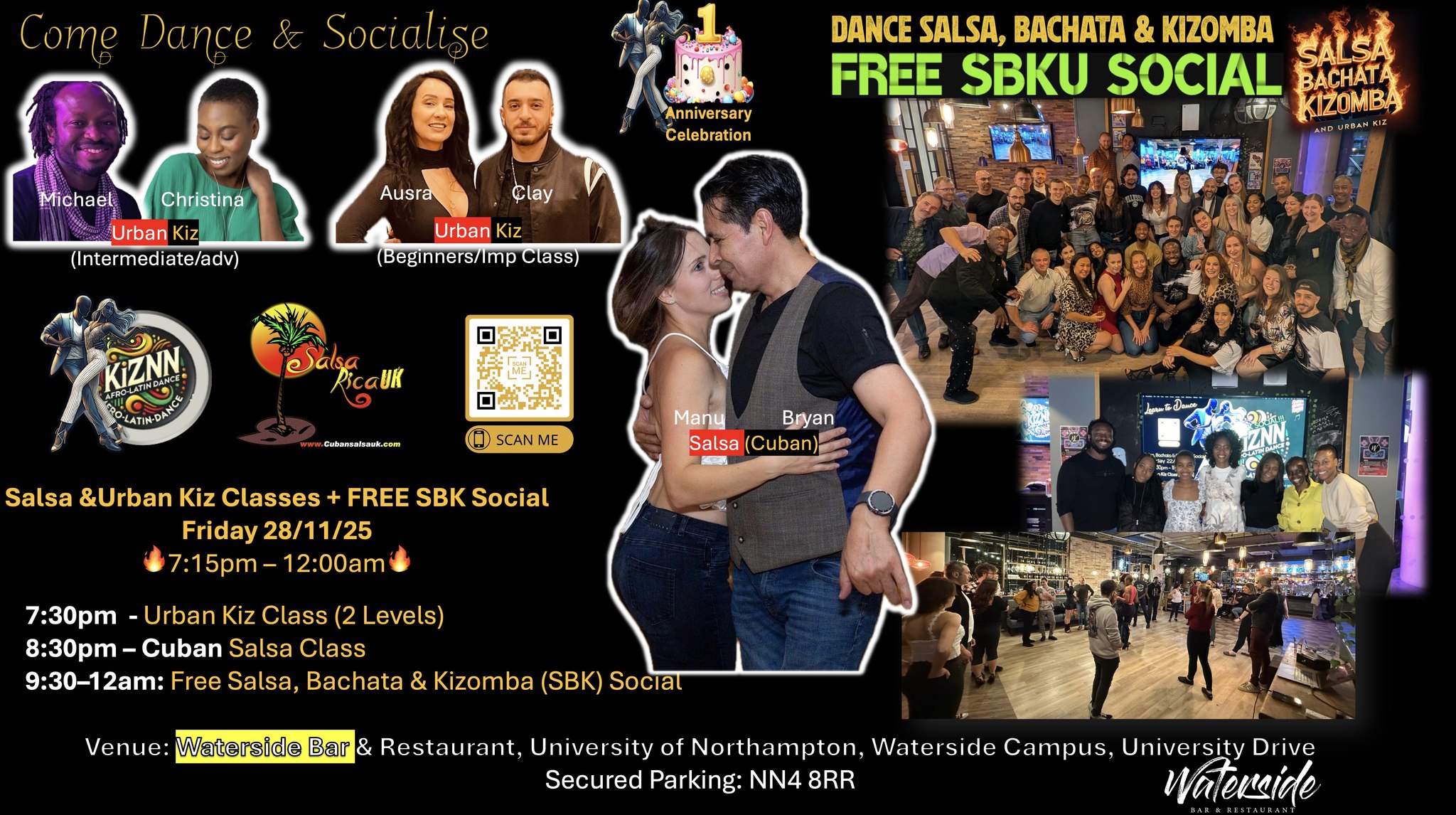 KIZNN 1-Year Anniversary Salsa Bachata Kizomba Urban Kiz Northampton
