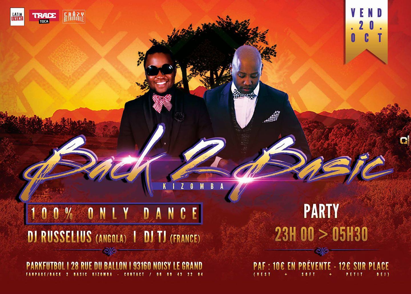 Vendredi 20 Oct - Soirée 100% Kizomba Semba - Back 2 Basic