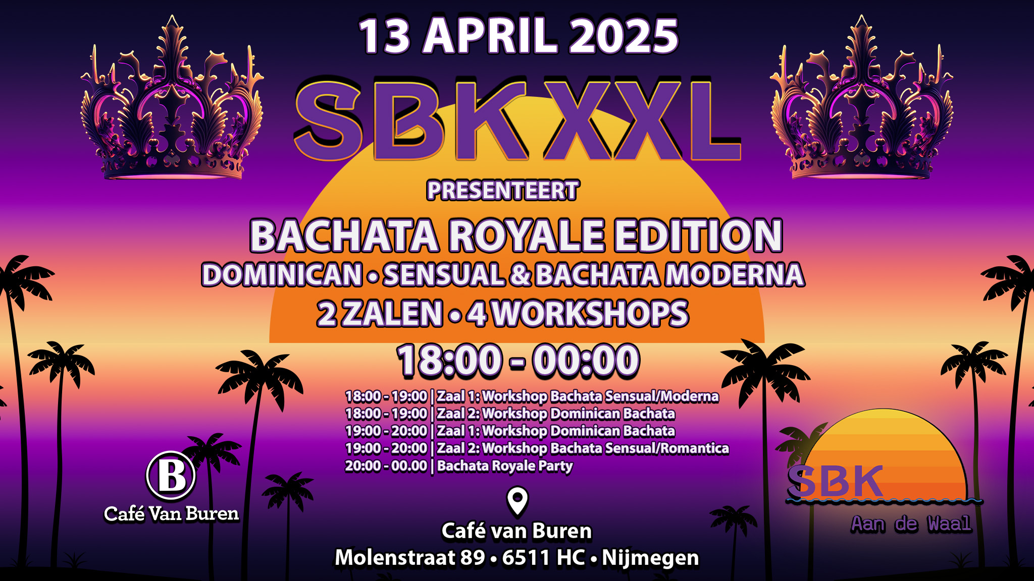 SBK XXL Bachata Royale Edition Party 4 Workshops 2 Area's