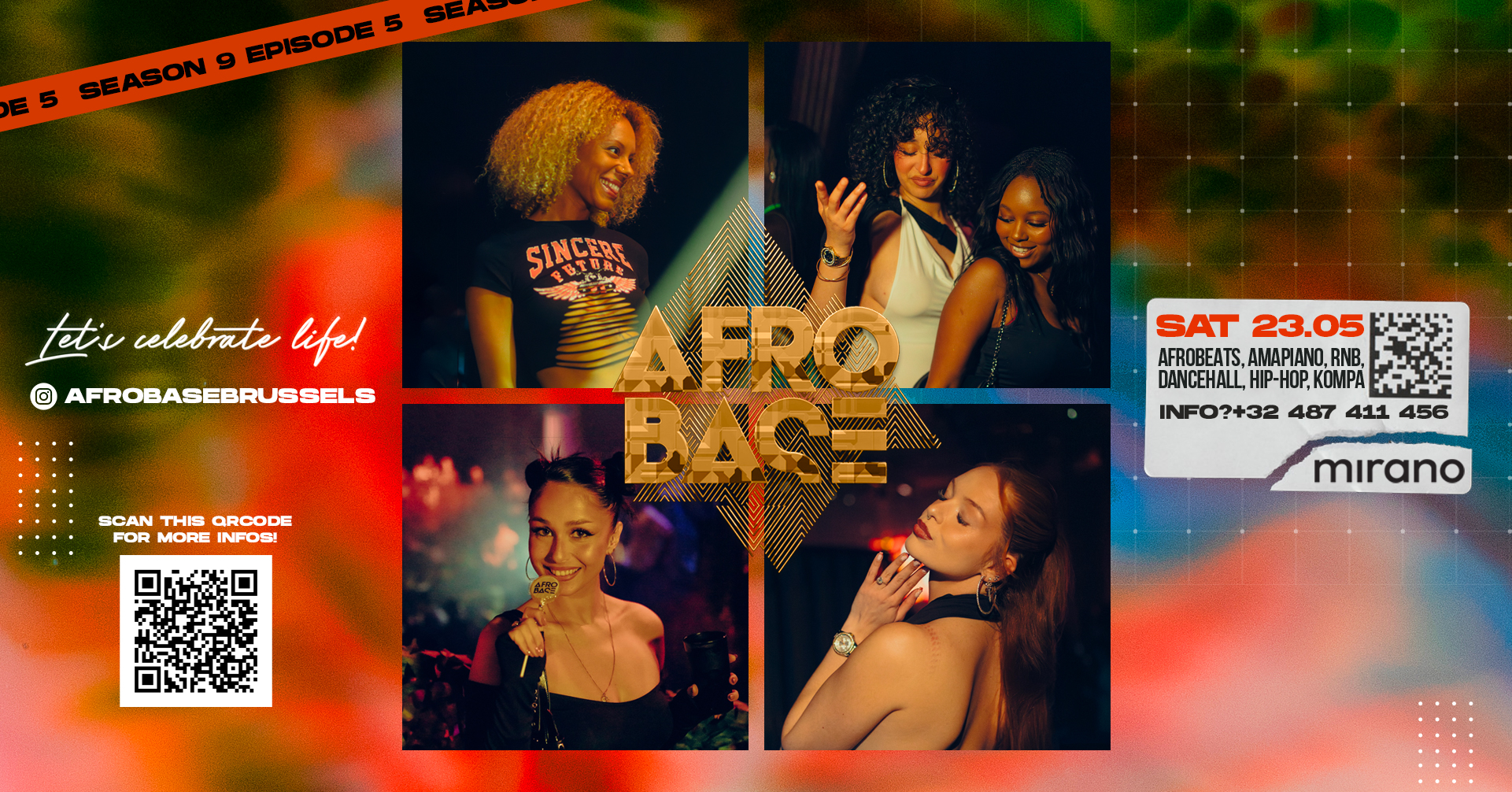 Afrobase • SAT 23.05 • MIRANO Brussels!