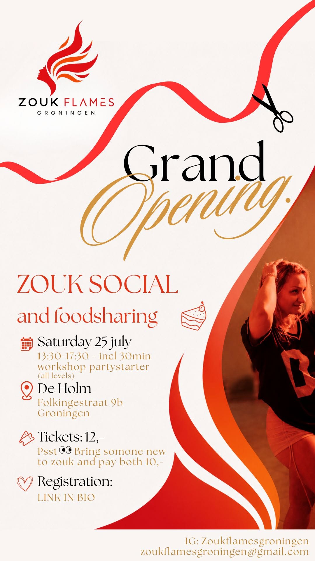 OPENINGSFEEST Social&Foodsharing Zouk Flames 25 juli
