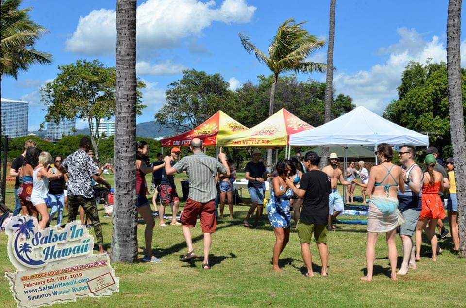 Salsa in Hawaii’s Welcome Beach Party