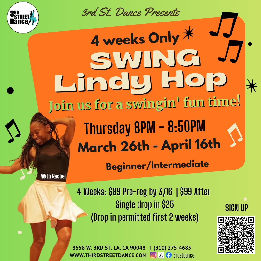 Swing: Lindy Hop 4 week workshop at 3rd Street Dance