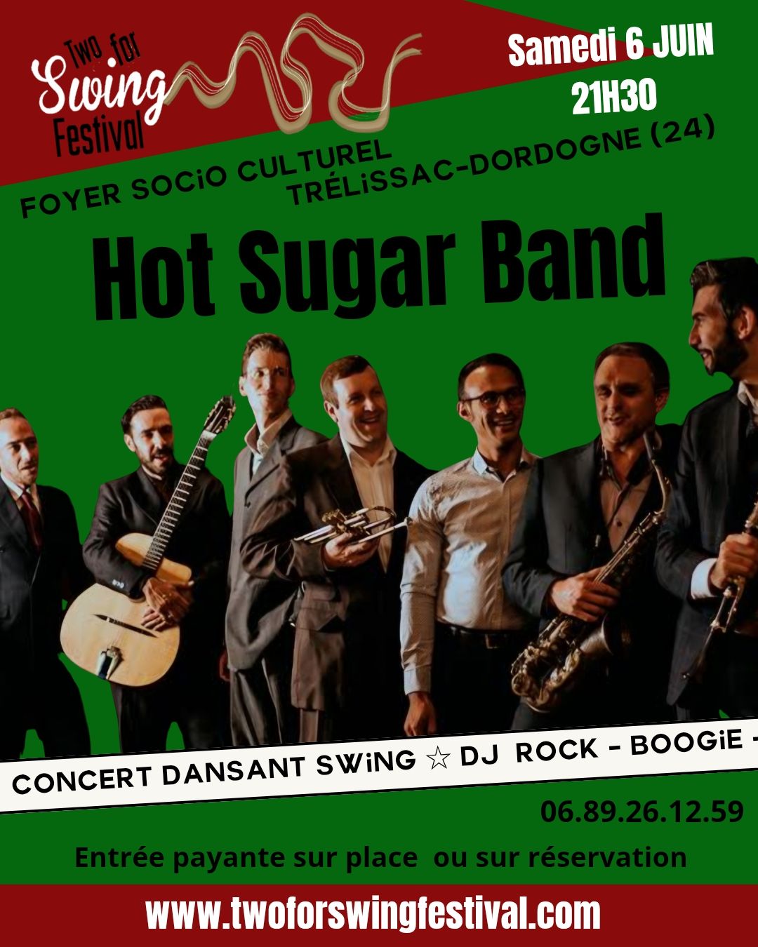CONCERT DANSANT AVEC LES HOT SUGAR BAND : Two For Swing Festival