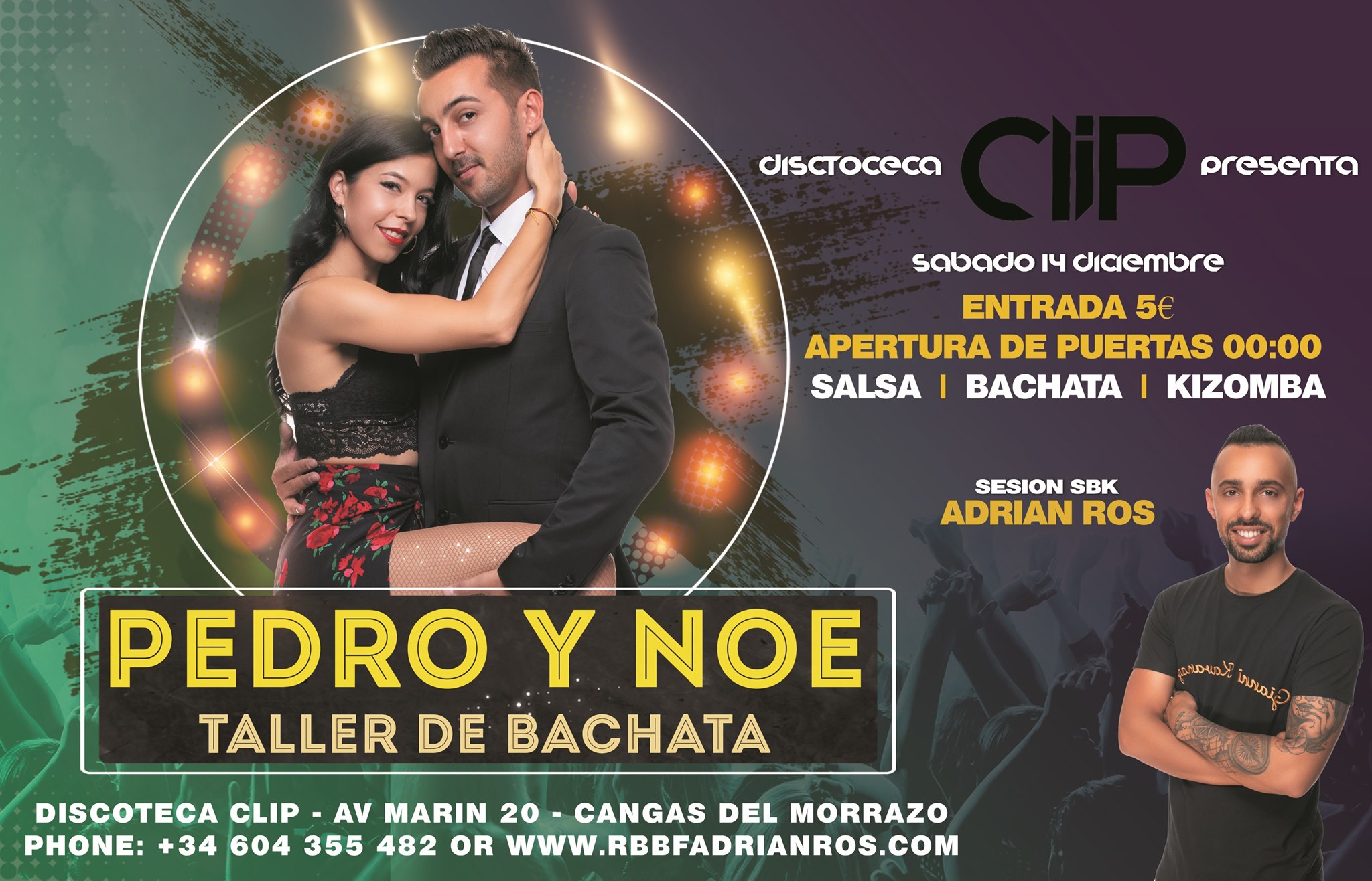 Taller de Bachata con Pedro y Noe - Discoteca Clip