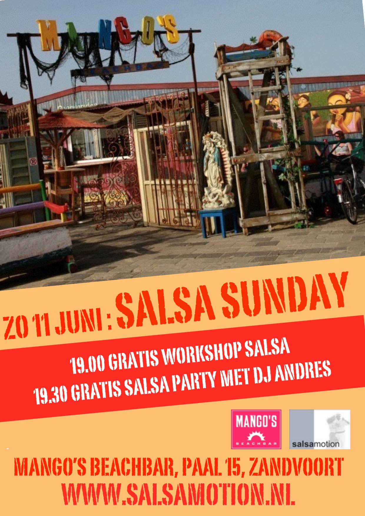 Salsamotion in Mango's Beachbar Zandvoort aan Zee