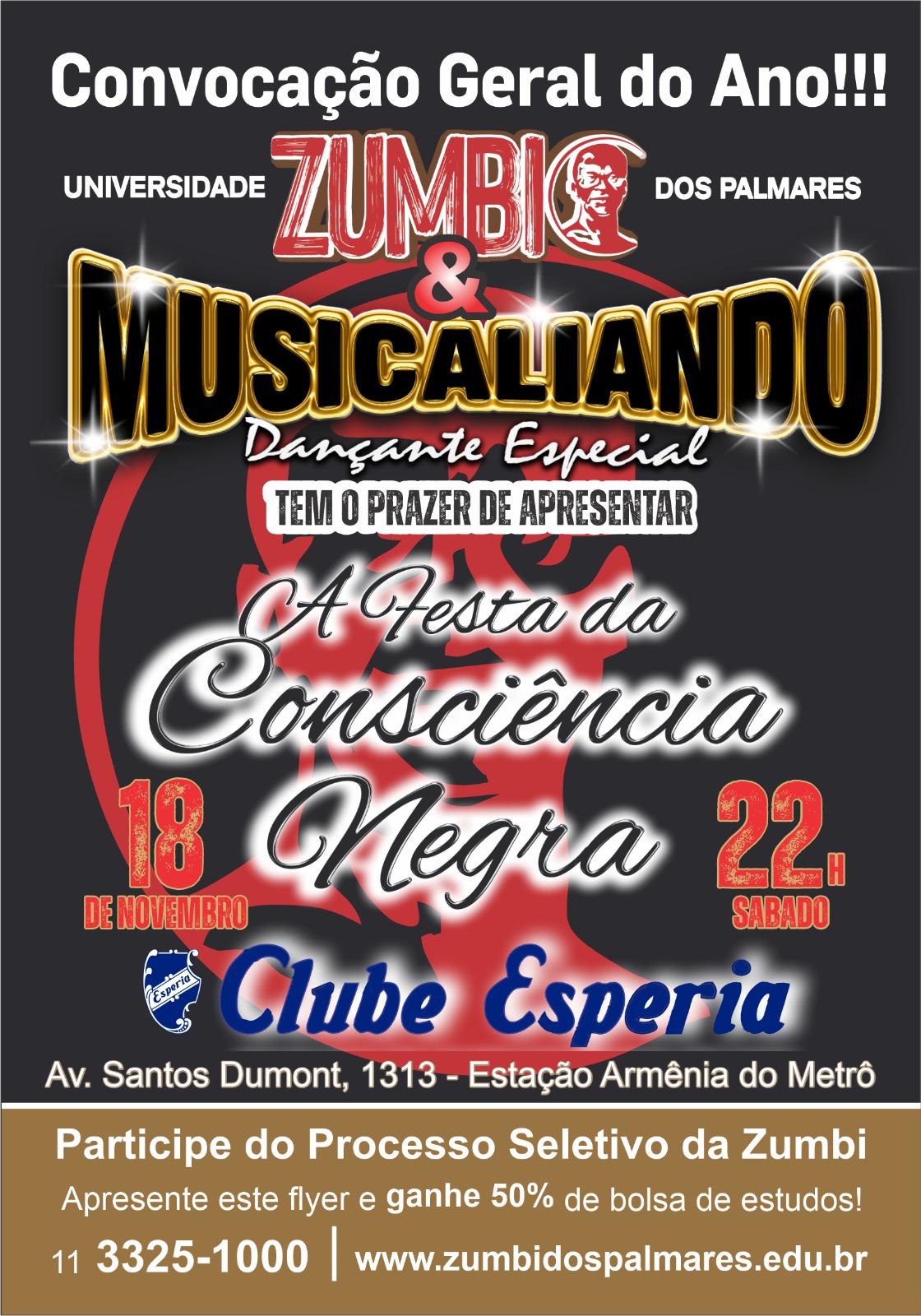 Musicaliando no Clube Espéria A Festa da Consciência Negra