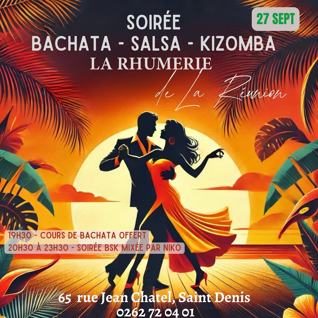 Soirée et Cours(gratuit) de Batchata, Kizomba et Salsa