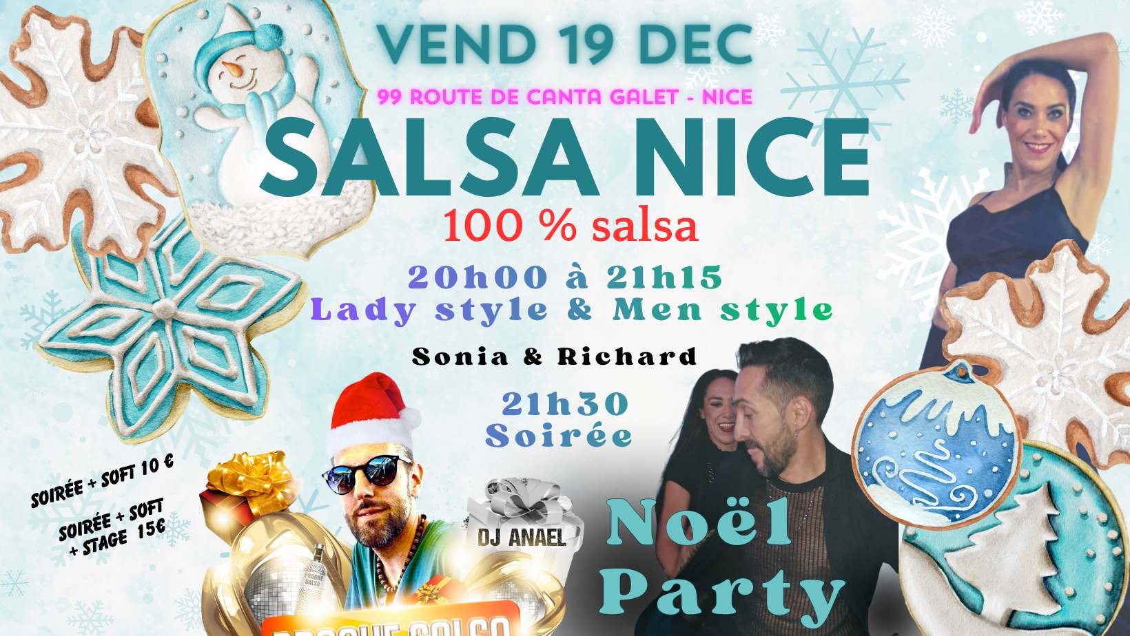 NOËL SALSA PARTY Stage de Lady & Men style