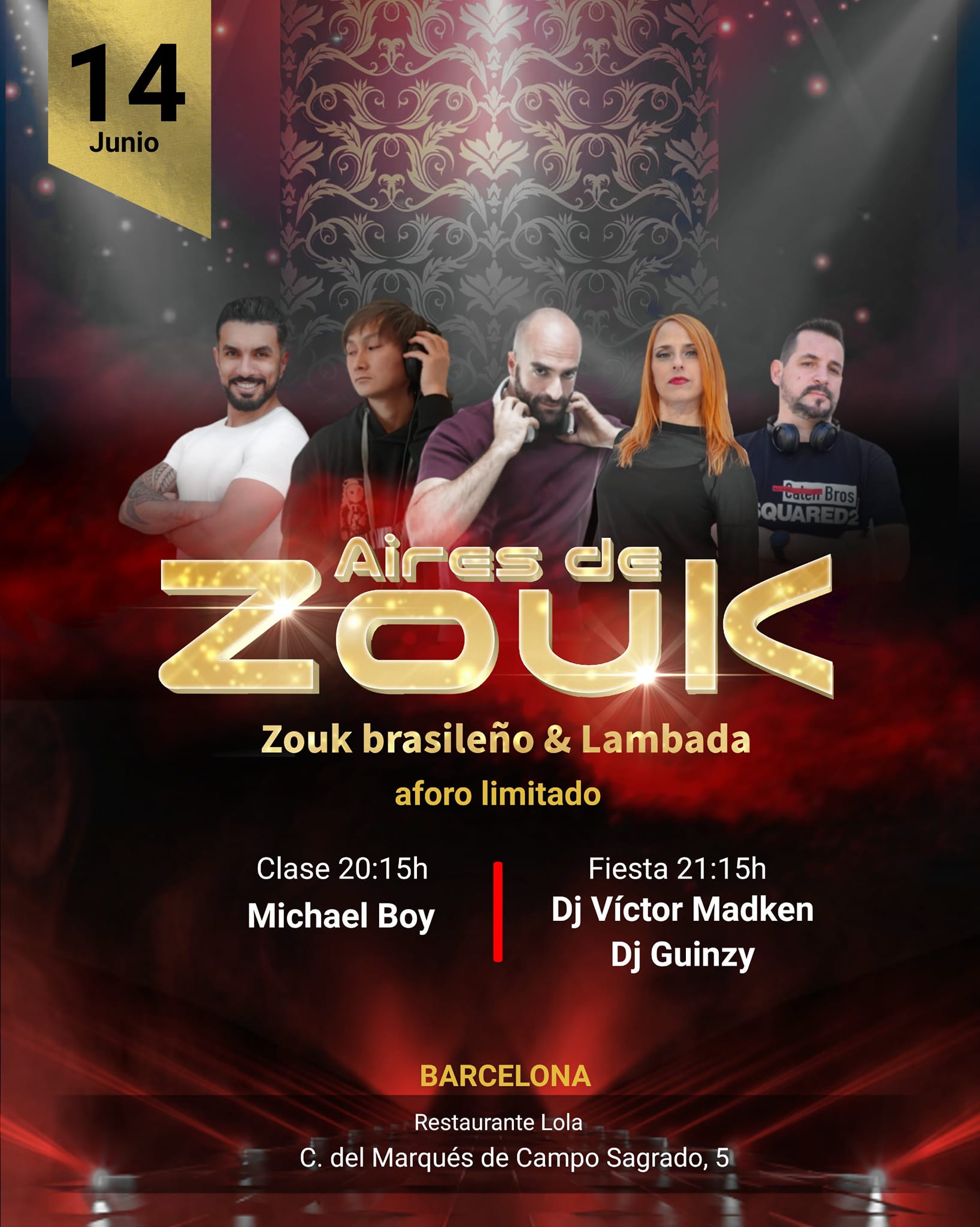 AIRES de ZOUK en BARCELONA - VIE 14 Junio