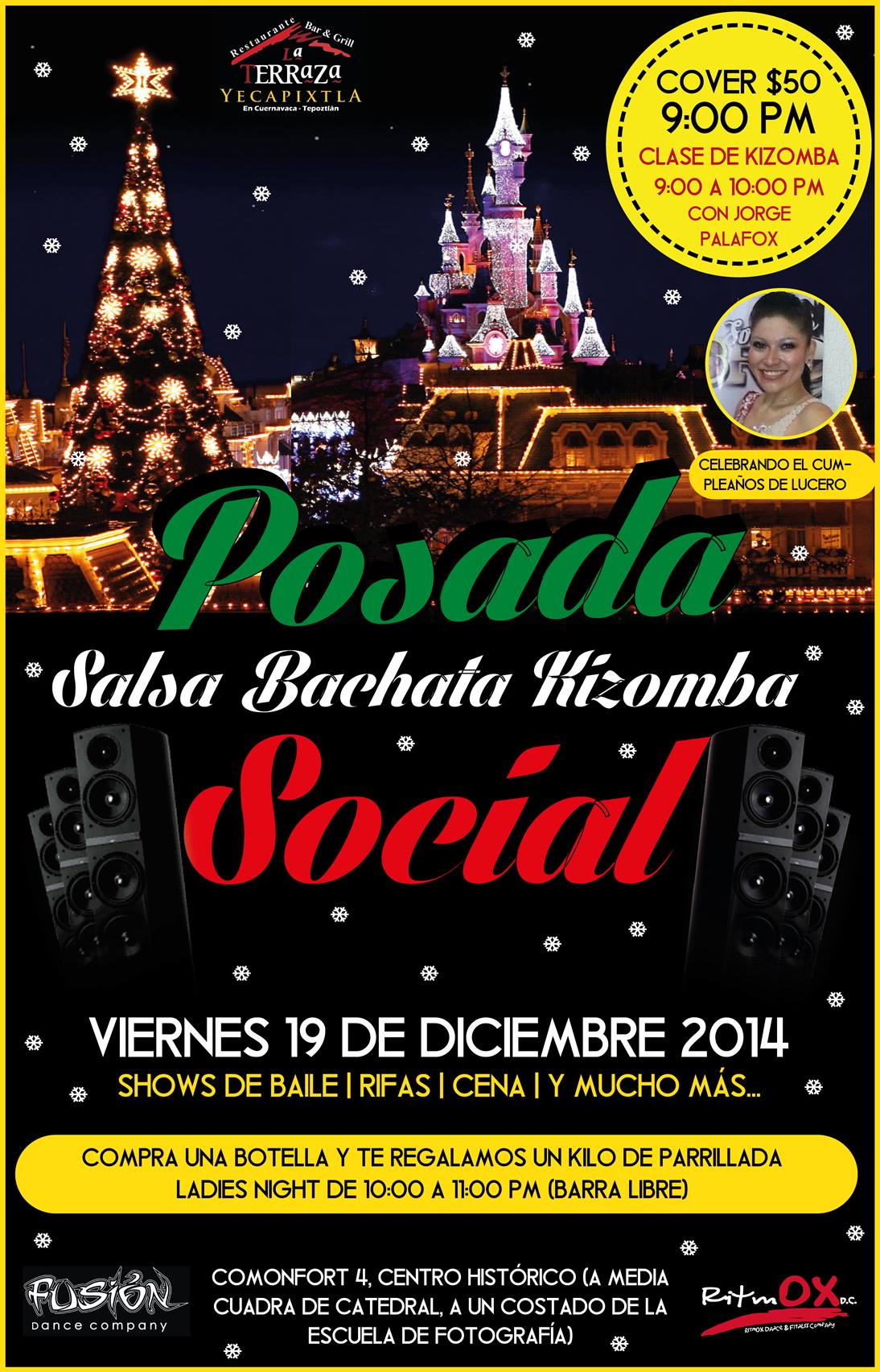 Posada Salsa Bachata y Kizomba Social Fusión y Ritmox te invitan...