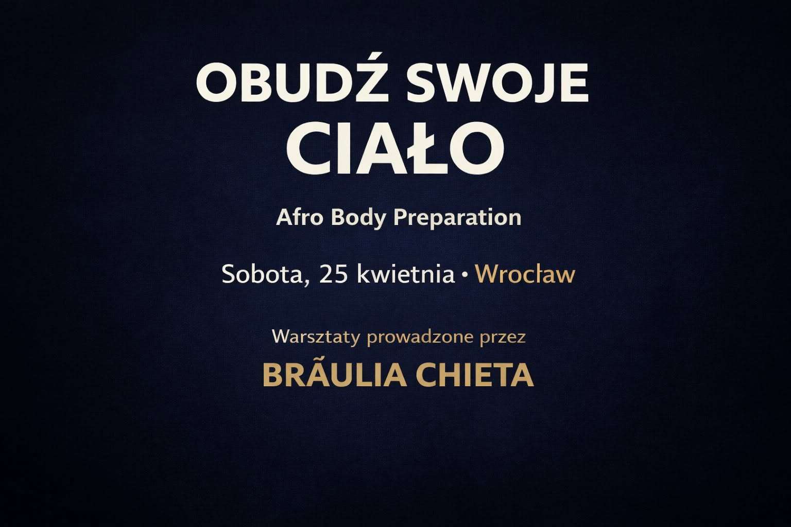 OBUDŹ SWOJE CIAŁO W ANGOLSKICH RYTMACH