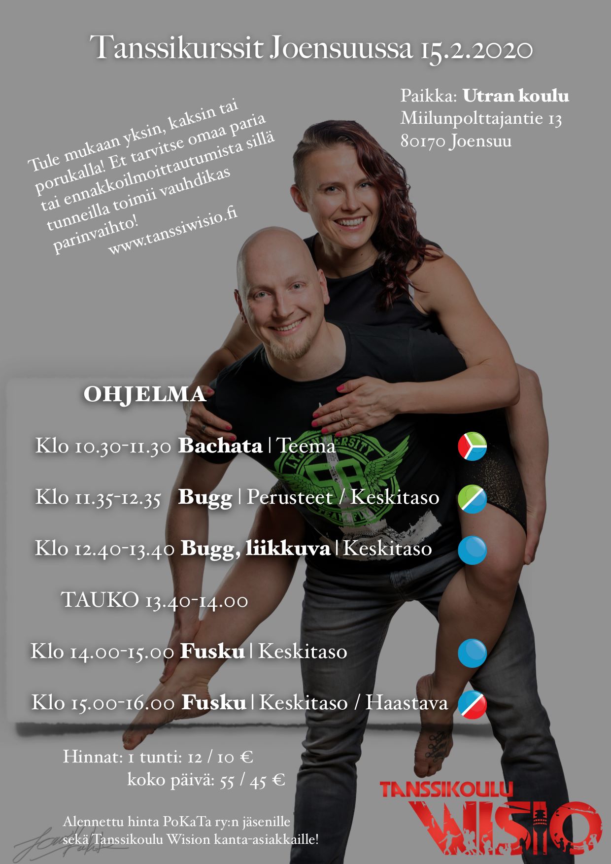 Tanssikurssit Joensuussa 15.2.