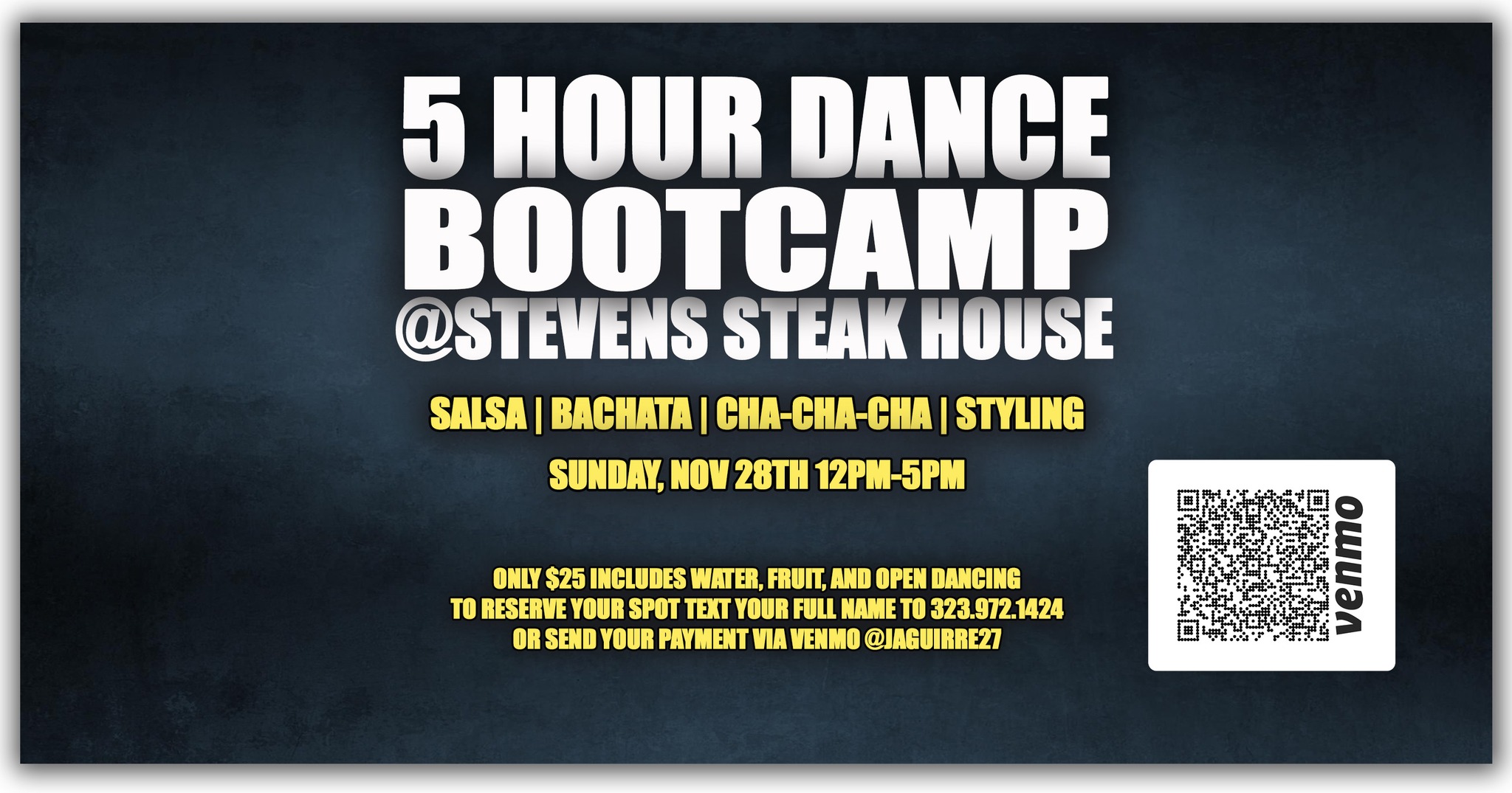 5 Hour Dance Bootcamp Sun, Nov 28th