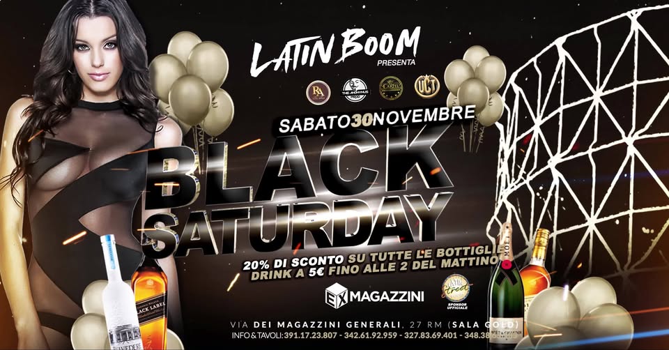 LATIN BOOM PRESENTA BLACK SATURDAY LA RUMBA SEL SABATO SERA