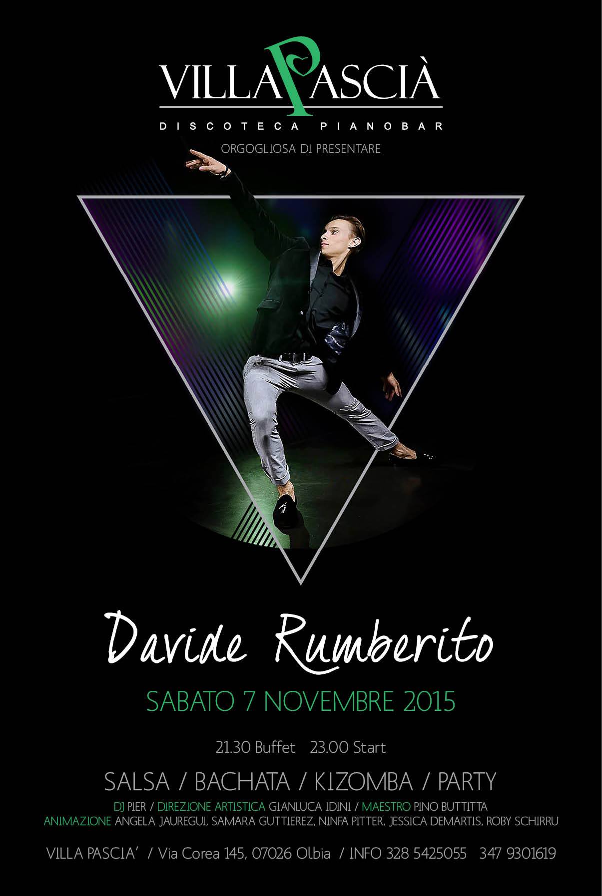 Davide "El Rumberito Show" a Olbia Villa Pascià.