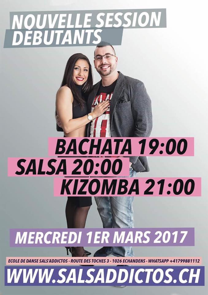 Nouvelle session débutants salsa bachata kizomba