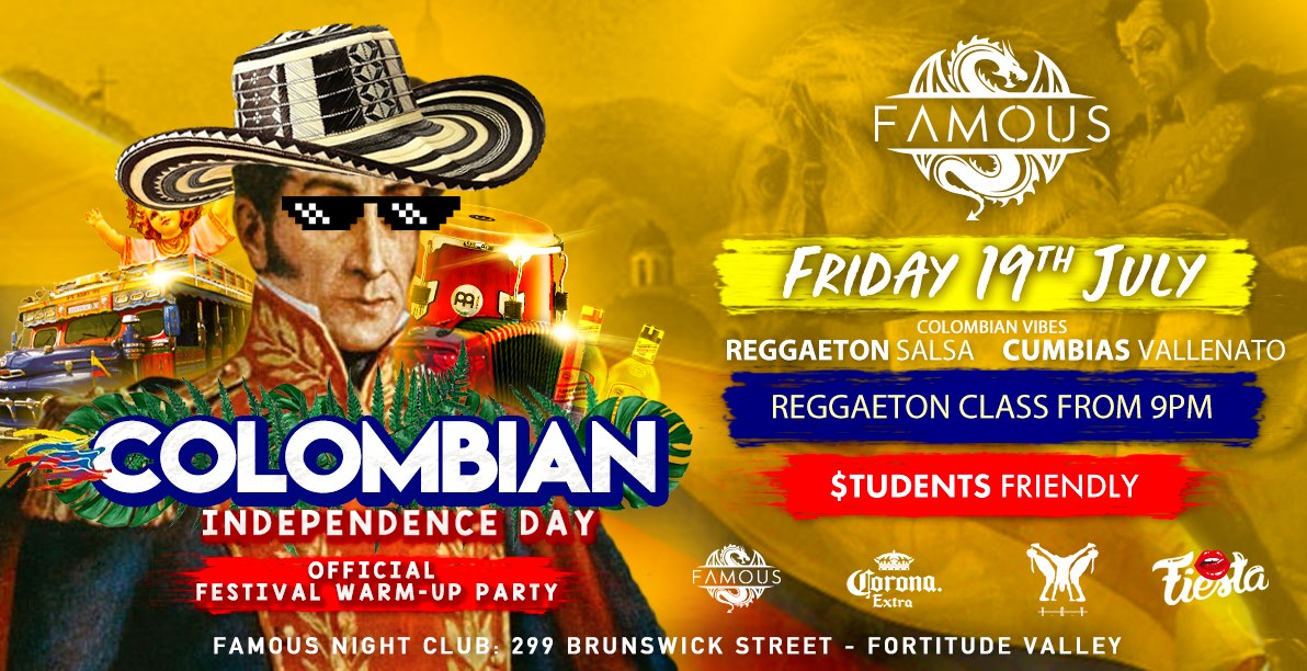 Colombian Independence Vibes • Official Warm-up Party 19JUL 19